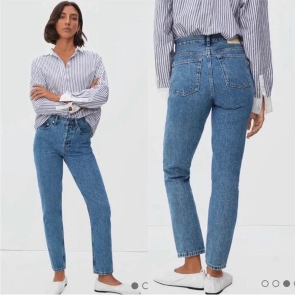 EVERLANE 90's cheeky jeans high waisted size 25 - Picture 2 of 10